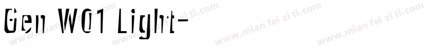 Gen W01 Light字体转换